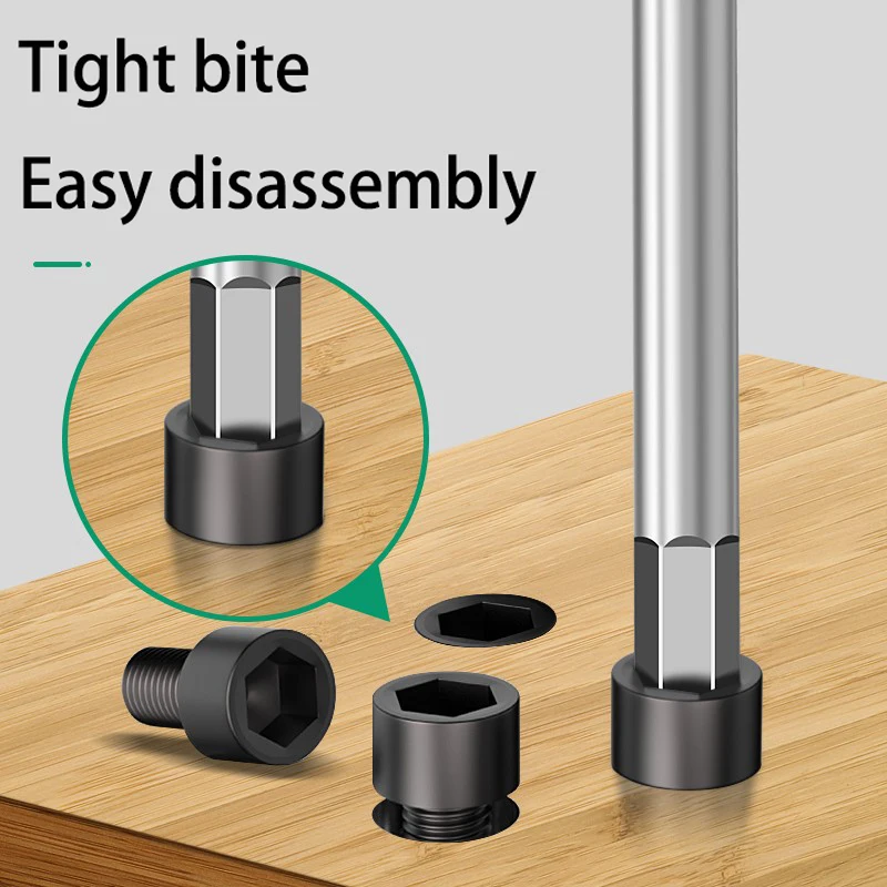 Llave de torsión Hexagonal tipo T, herramientas manuales de taller mecánico, destornilladores de varilla deslizante Hexagonal giratoria de alta velocidad, 2-10mm, 10 piezas