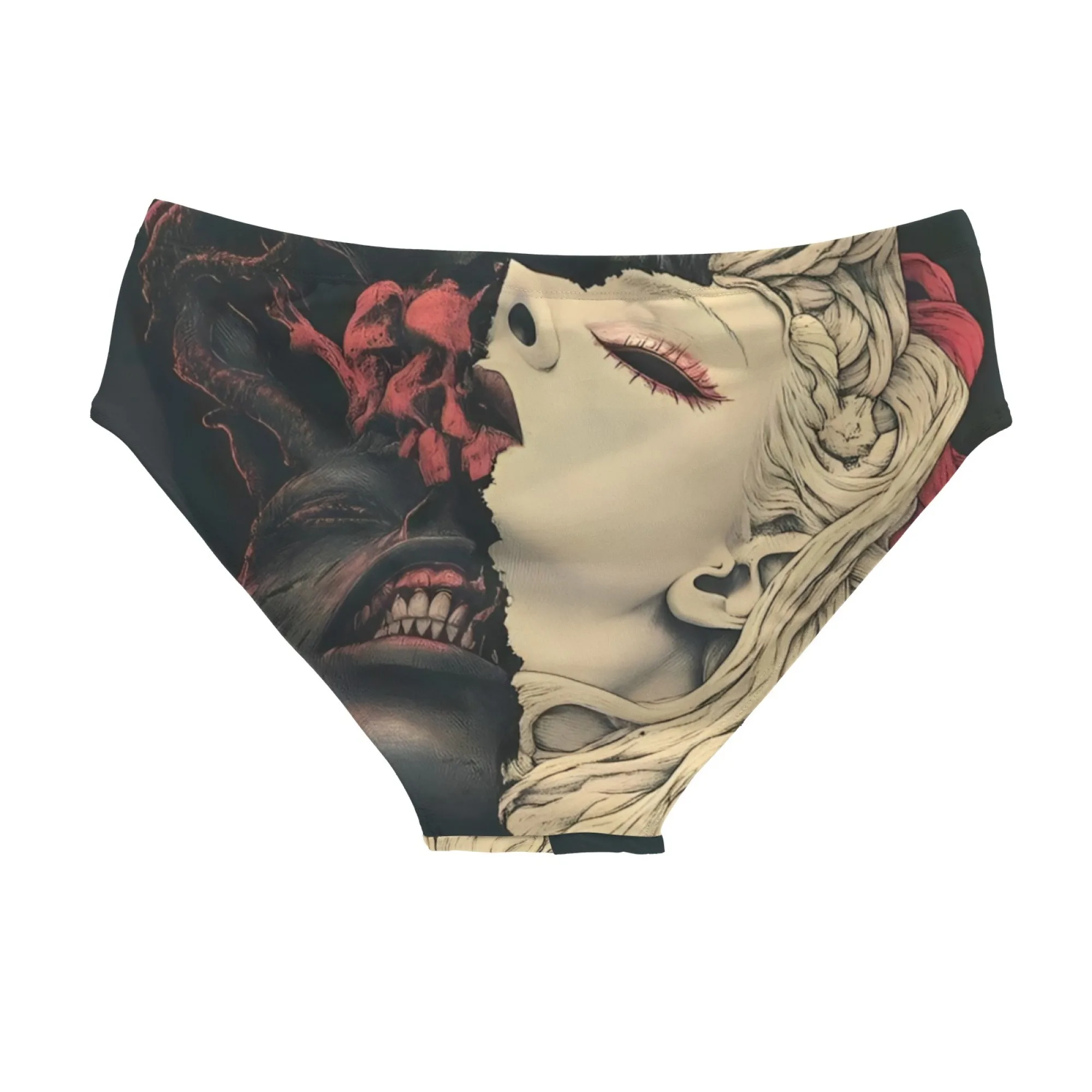 Ghost-Faced Beauty Swim Trunks Lightweight Comfortable Men's Sexy Triangle Trunks Pool Party Beach Vacations Men's Sexy Bikinis