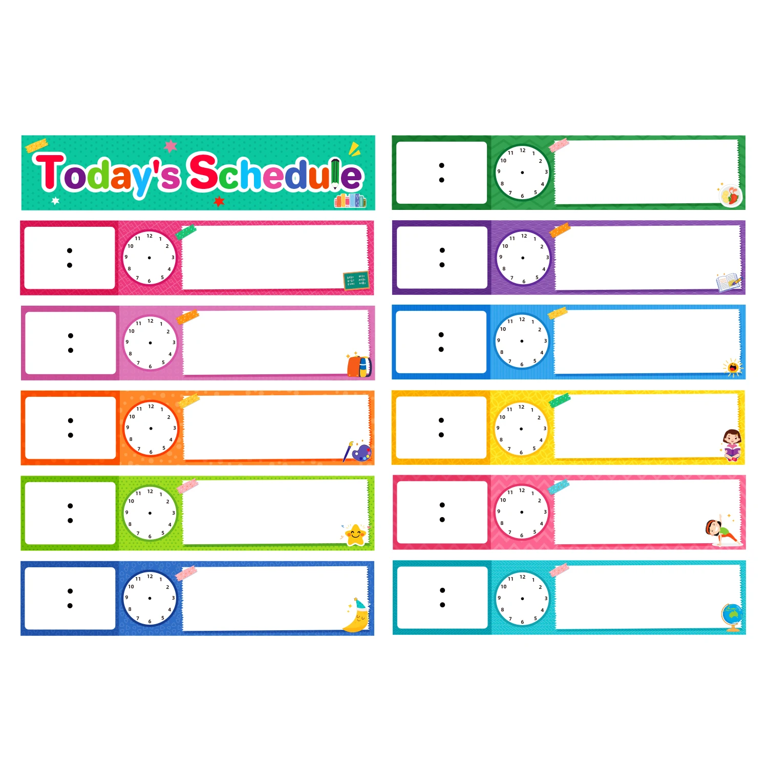 DIY Visual Schedule for Toddlers, Daily Routines Schedule Cards, Classroom Decoration, Schedule Pocket Chart Add-ons Montessori