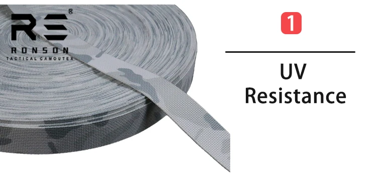 MCAP Alphine Tarnmuster Hochfestes 25mm Breites Gurtband Bedrucktes Polyester-Gurtband Langlebig für Taktische Ausrüstung Taschen Rucksäcke – Detail 6