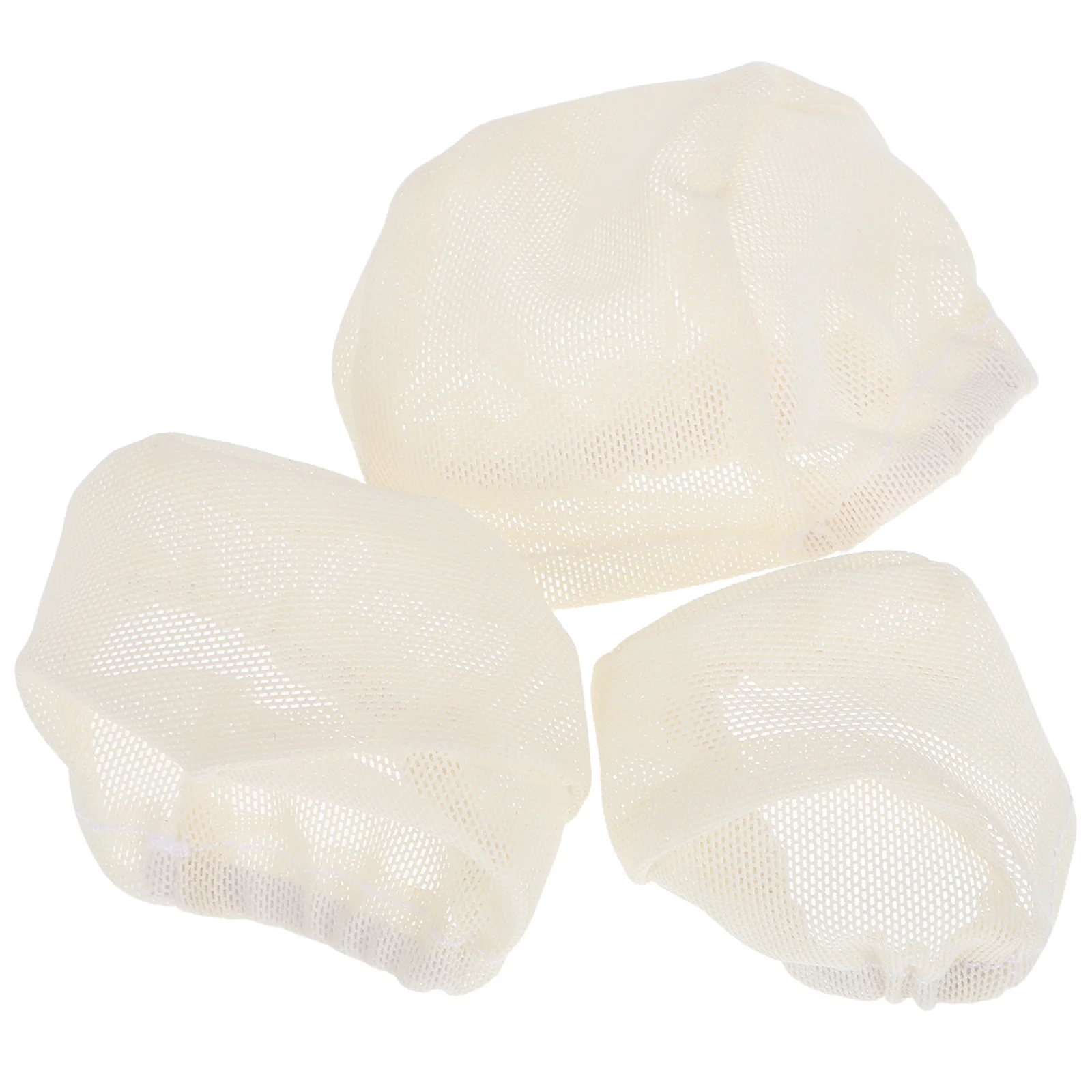 

3 Pcs BJD Hair Cover Costume Cap Dollhouse Wigs Dome Hat Mesh Net Cloth Liner