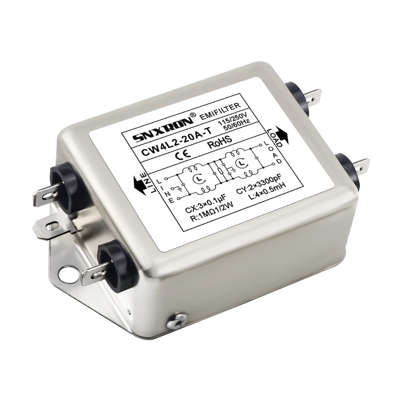 filtro-de-alimentacao-ca-industrial-monofasico-de-duas-etapas-cw4l2-20a-t-3a-6a-10a-115-250v-com-conexao-por-fio-com-abas-de-solda-para-eletronicos