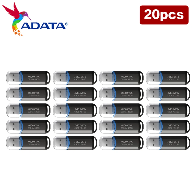 Imagem -05 - Compact Flash Drive para Computador Disco u Caneta Preta Disco u Usb 2.0 32gb 64gb Atacado 20 Pcs Adata-c906