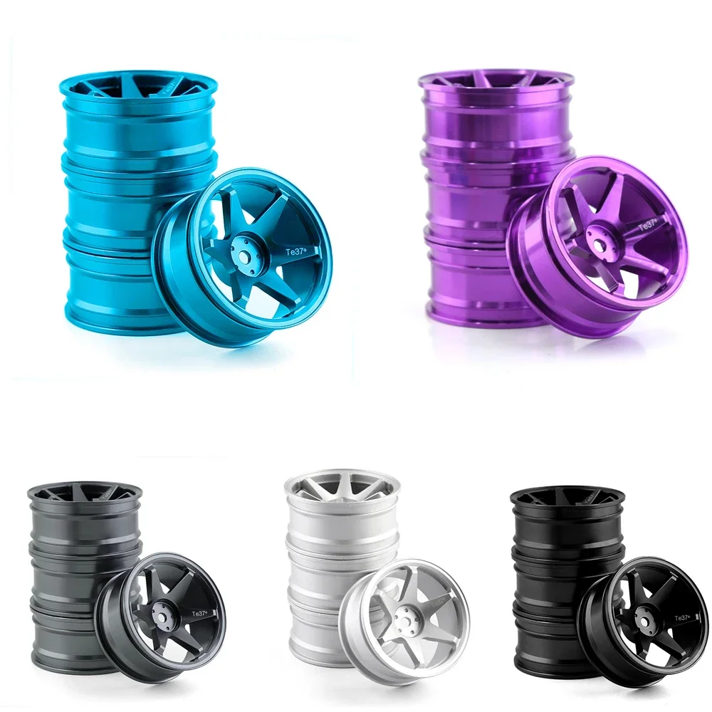 GGRC 4pcs Metal Wheel Rim For 1/10 RC On Road Drift Car HSP 94122 TAMIYA TT02 XV01 KYOSHI YOKOMO WLtoys HPI