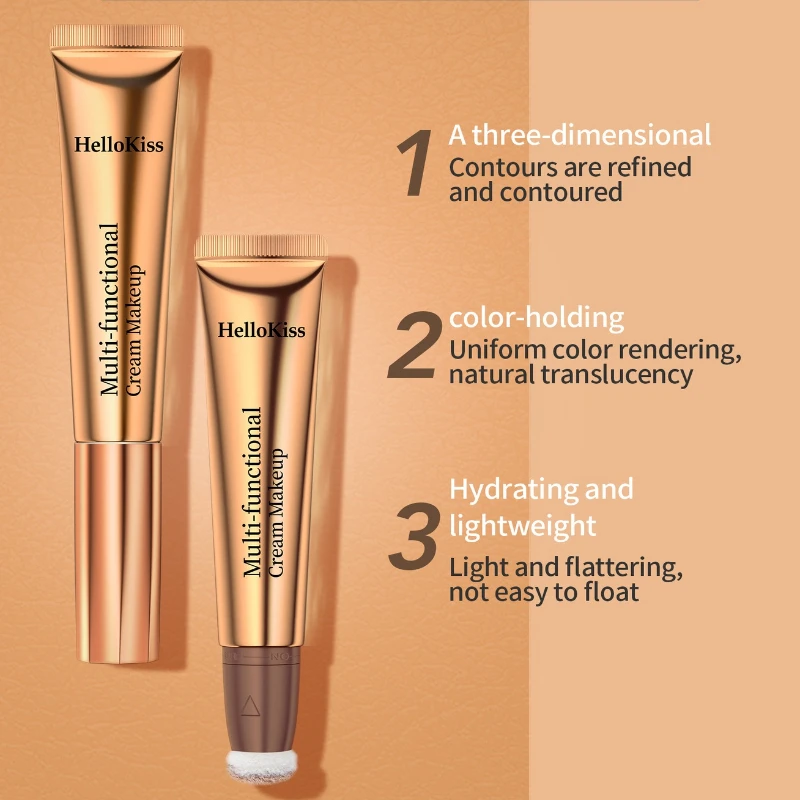 Multifunctional contour stick highlighter blush pearly shimmer high nose bridge face slimming nose contour pen for beginners