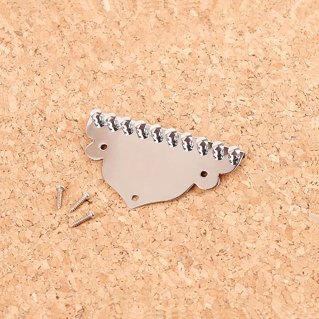 10 String Mandolin Tailpiece with Screws for Guitar Maker  Mandolin Replacement Chrome