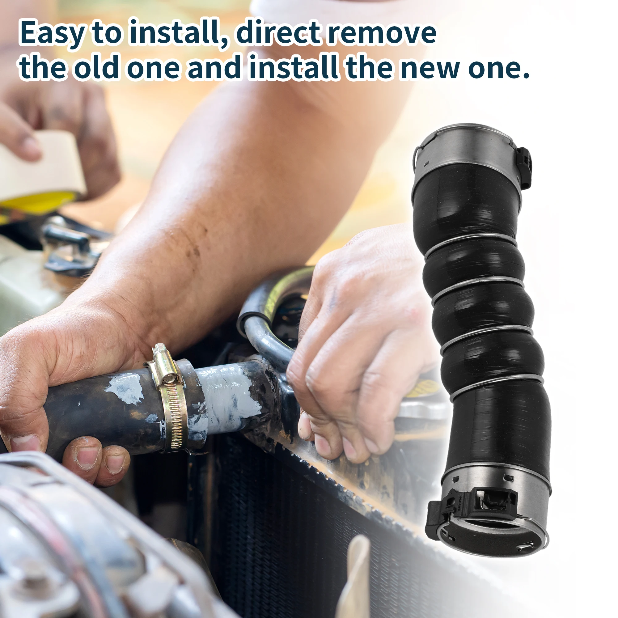 Motoforti المبرد خرطوم سخان خرطوم رقم 13267226 لأوبل ميريفا B 1.7 CDTI 10-17 سيليكون الشاحن التربيني الأنابيب الأسود 1 قطعة