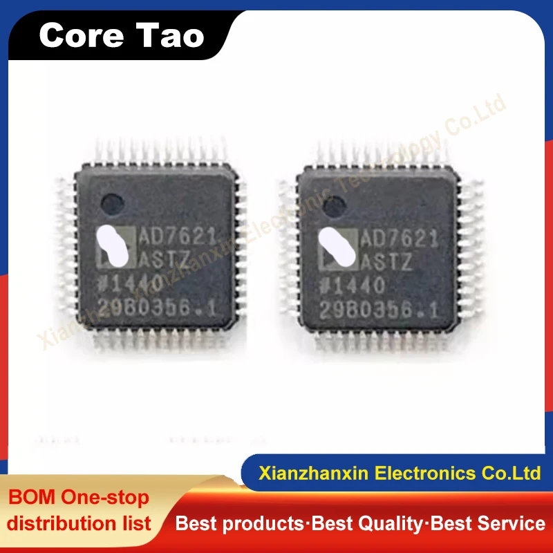 1PCS/LOT AD7621ASTZ AD7621 LQFP48 Adc chip in stock