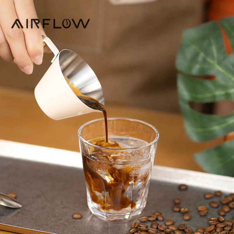 AIRFLOW Miarki ze stali nierdzewnej Podwójny kubek do ekstrakcji espresso 100ML ze skalą Narzędzia kuchenne