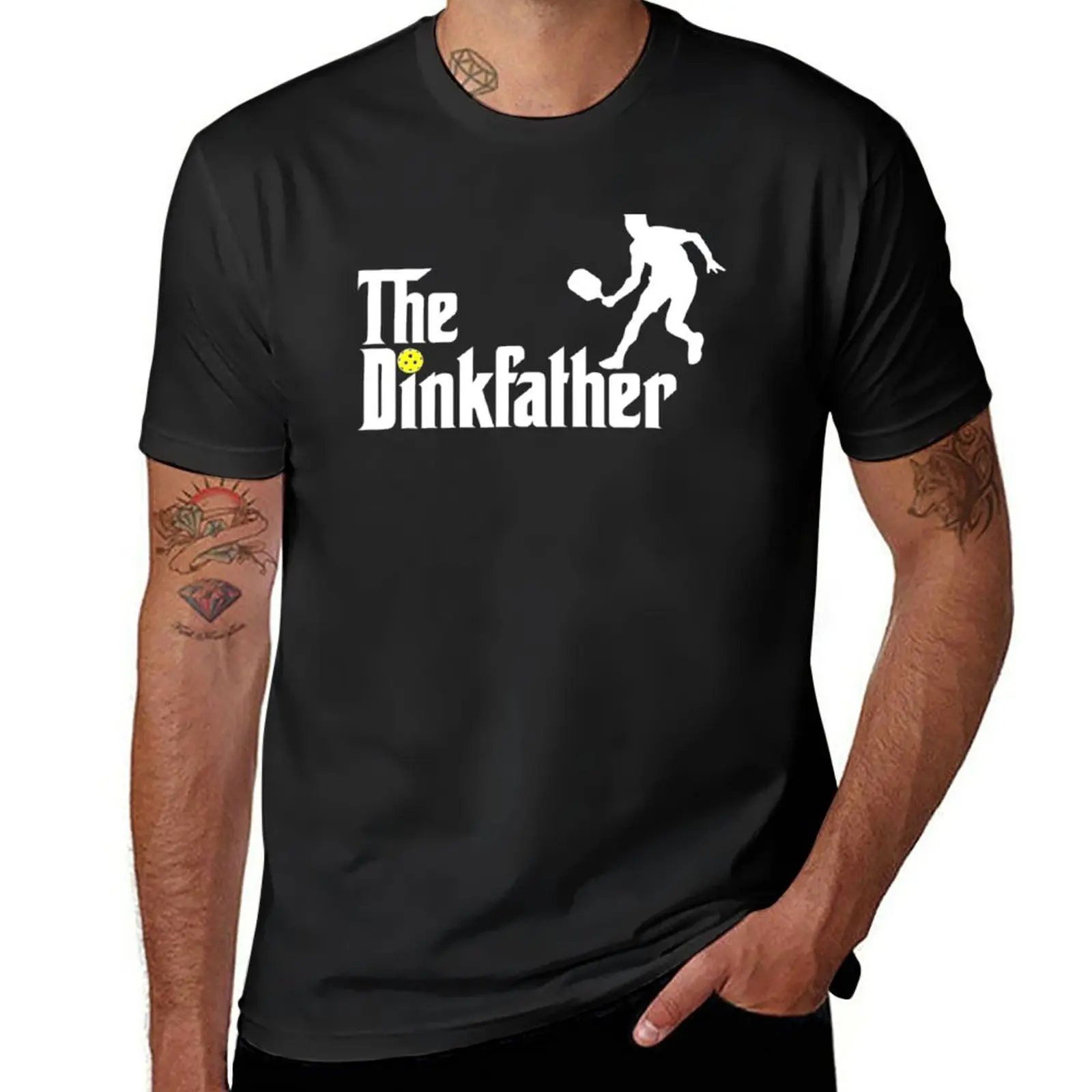 

New The Dink Father retro vintage pickleball Player T-Shirt Short sleeve tee tops Oversized t-shirt mens big and tall t shirts
