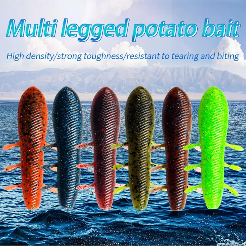 

4Pcs 7.5CM/11G Soft Worm Lure Set Slow Sinking Glitter Bionic Bait Colorful PVC Artificial Bait Fishing Accessories