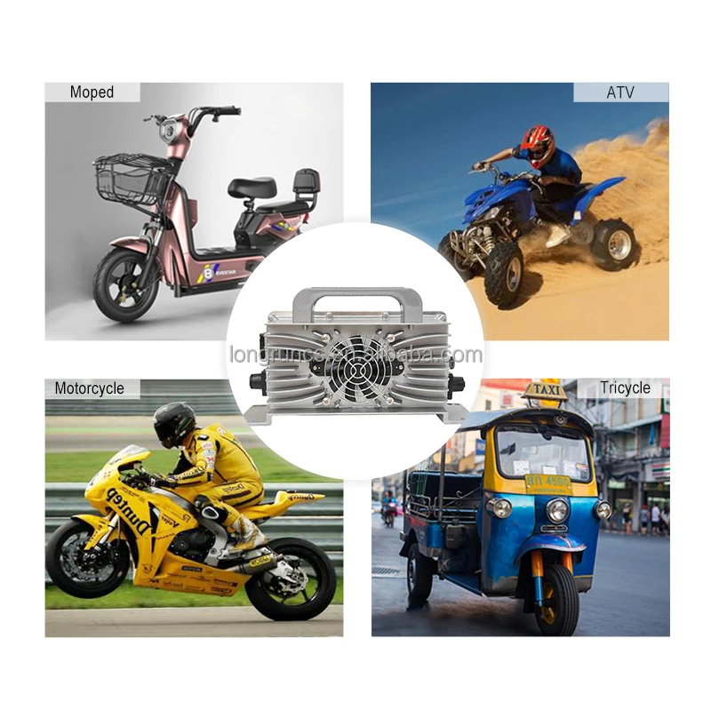 Longrun OBC 72v 15a Carregador a bordo 48v 60a Carregador de bateria LifePo4 à prova d'água para veículos elétricos