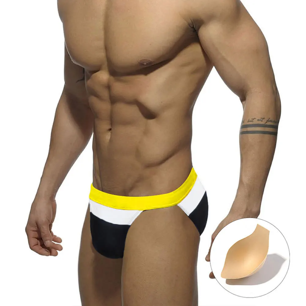 

Men's shorts show big sexy high fork triangle swimming trunks foreign trade beach quick-drying breathable sports briefs