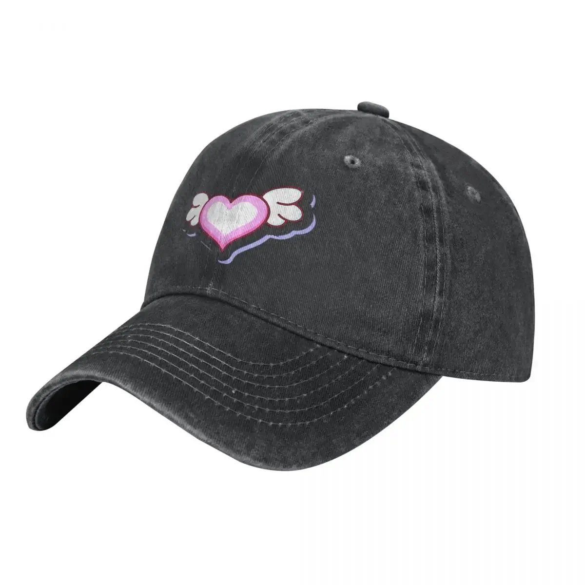 Pure Color Dad Hats Cute Flying Heart Women's Hat Sun Visor Baseball Caps Outdoor All Seasons Travel Adjustable Peaked Cap