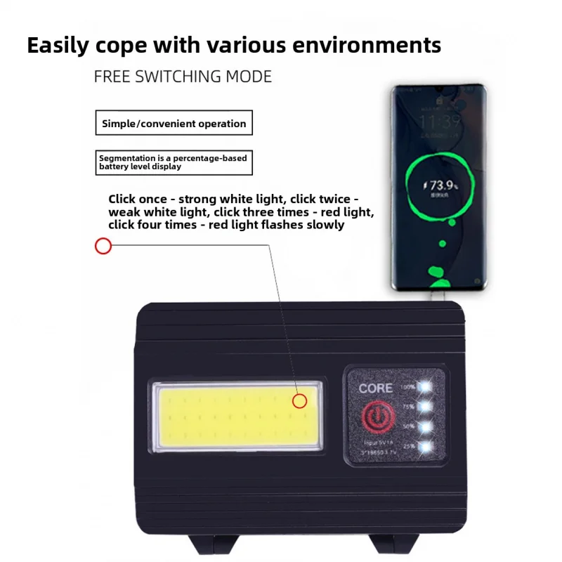 جديد في الهواء الطلق ليلة الصيد ضوء الليزر الأبيض طويلة المدى ضوء الطوارئ الاستشعار تمتد التكبير تحذير ضوء كشافات قوية #2