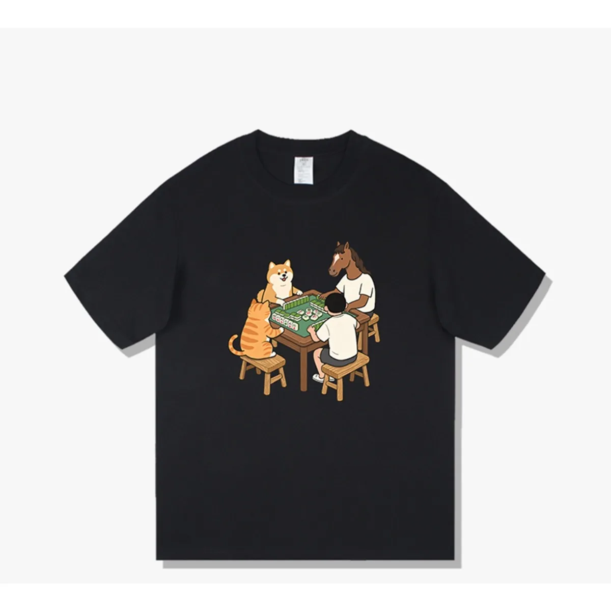 

Модная и стильная футболка унисекс из чистого хлопка с забавным мультяшным дизайном, разноцветная, новинка 2026 года