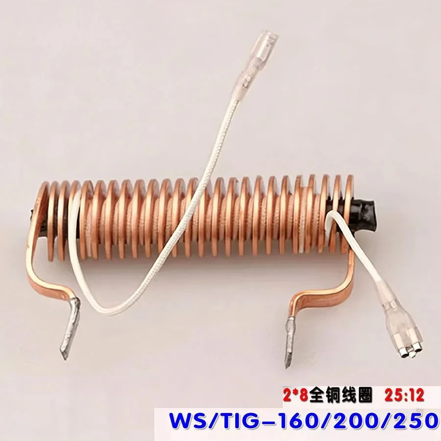 Brand New 2*8 Pure Copper Ignitor Coil | High Frequency Coupling Coil for WS/TIG 160/200/250 Argon Arc Welding Machine