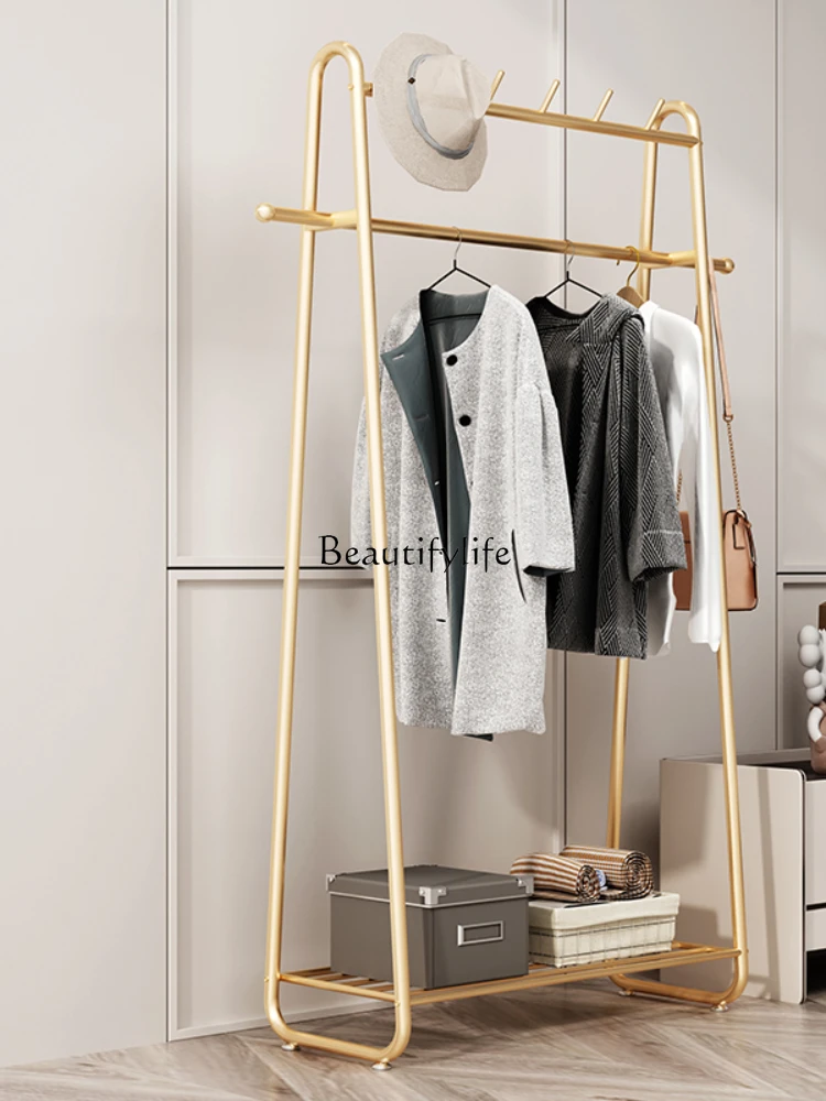 Light Luxury Household Coat Rack Floor Clothes Storage Hallway Corner Shelf