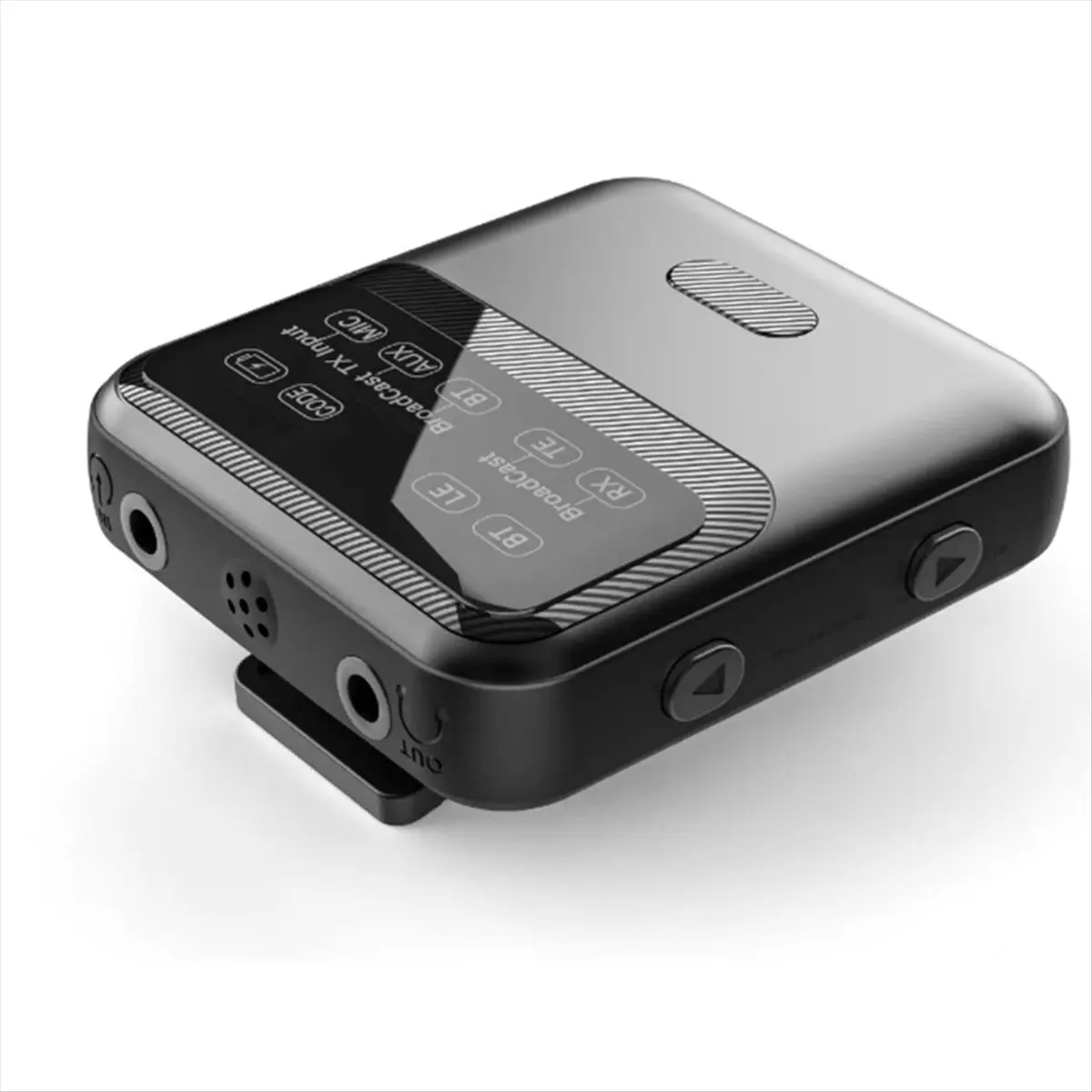 A86G NEW Bluetooth 5.4 Audio Transceiver LE Audio, Broadcast 1TX to 100+ RX Devices Sharing, Clip-on Design