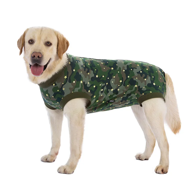 

Dog Clothes Thin Style Golden Retriever Labrador Medium and Large Dogs Belly Wrap Post-Surgery Suit Seasons Four-Legg