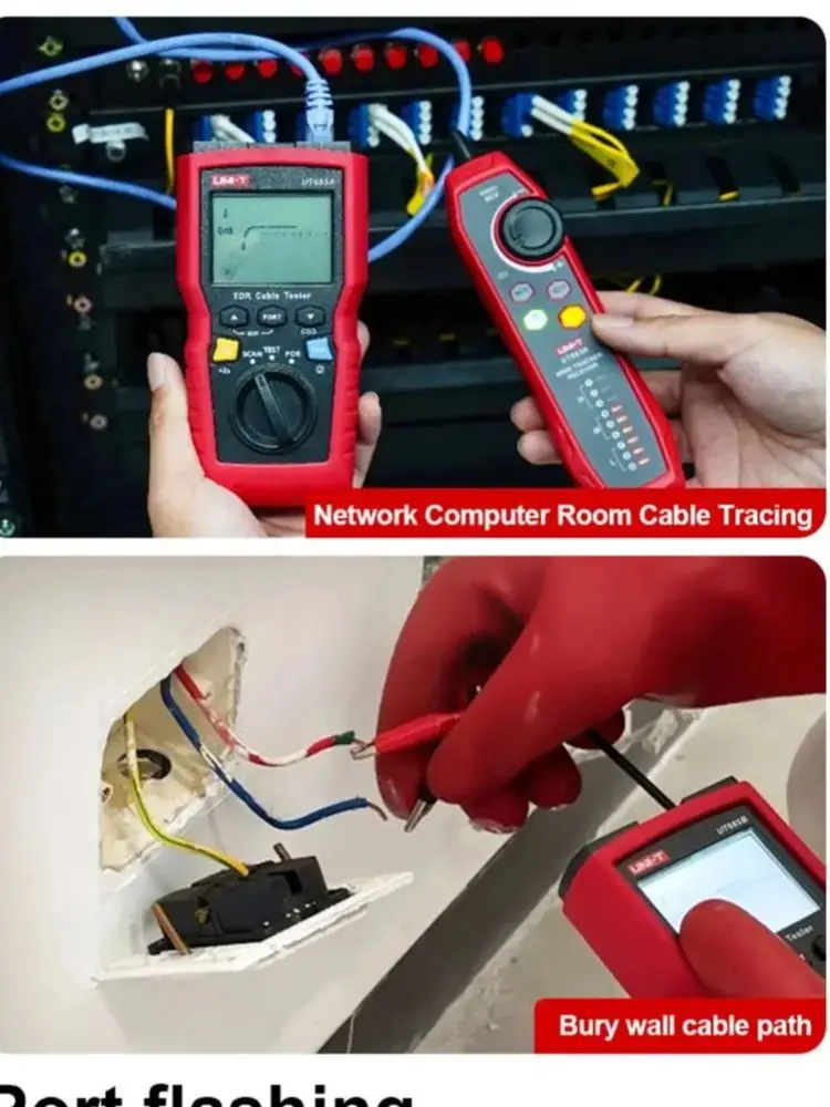 UNI-T TDR Kabeltester UT685A KIT Netwerkkabelzoeker Draadzoeker Detector LAN-tester voor RJ45 RJ11 Lijnzoeker - afbeelding 2