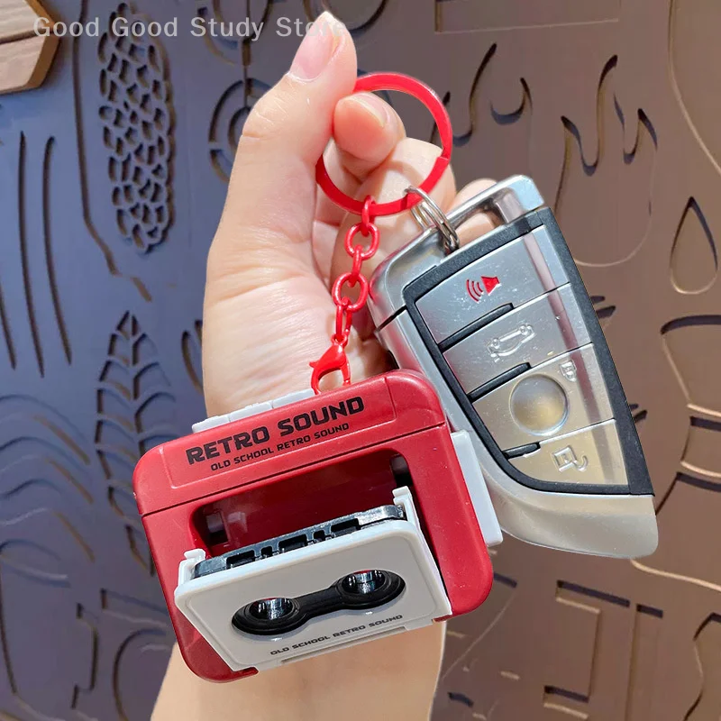 Cartoon Sound Out Music Recorder Key Chain Couple Bag Small Gift Car Key Chain Bag Pendant
