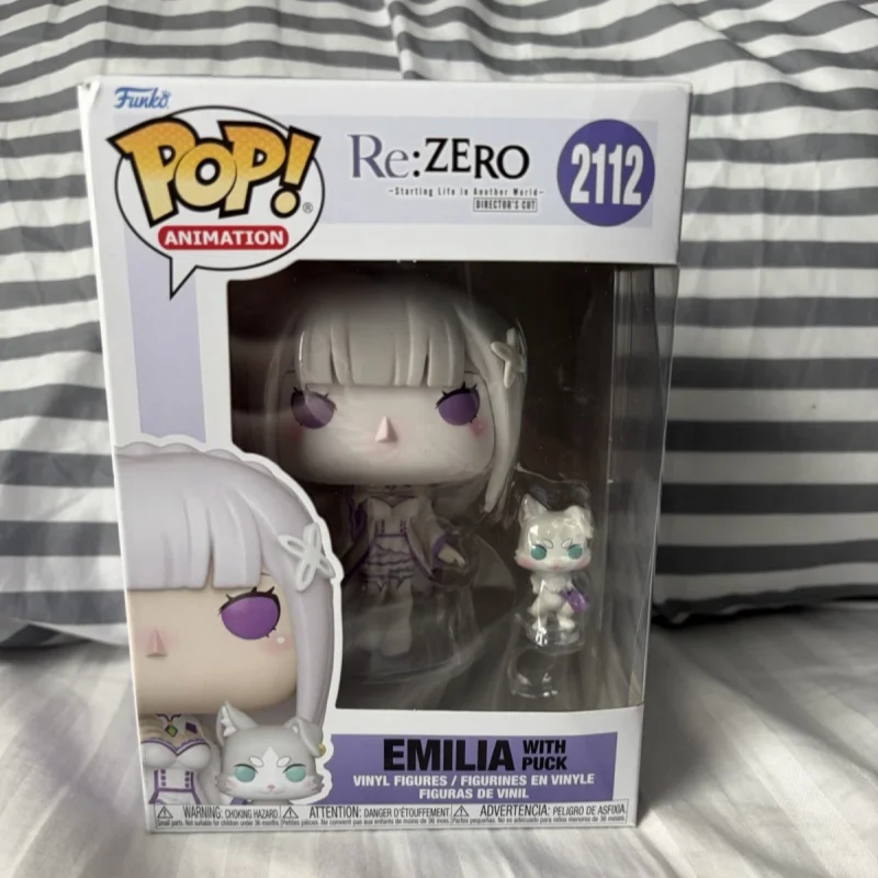 Official Licensed Re:Zero Emilia #2112 Action Figure Funko Pop! Limited Edition Vinyl Figures Dolls Model Collect Toys Fans Gift