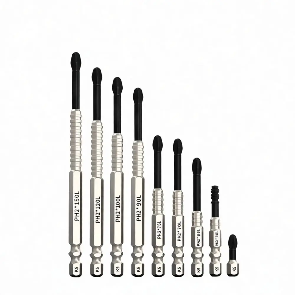 K5 Impact Resistant Screwdriver Bits Anti Slip Strong Magnetic High Torque Cross Head Drill Hardware Utility Tool