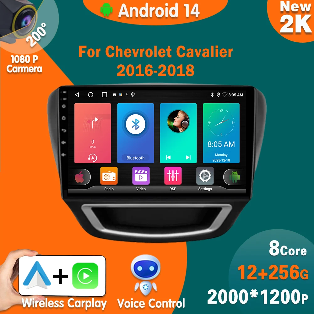 

Android 14 Auto CarPlay Car Radio For Chevrolet Cavalier 2016 2017 2018 Multimedia GPS Navi Video Player 2din Stereo Head Unit