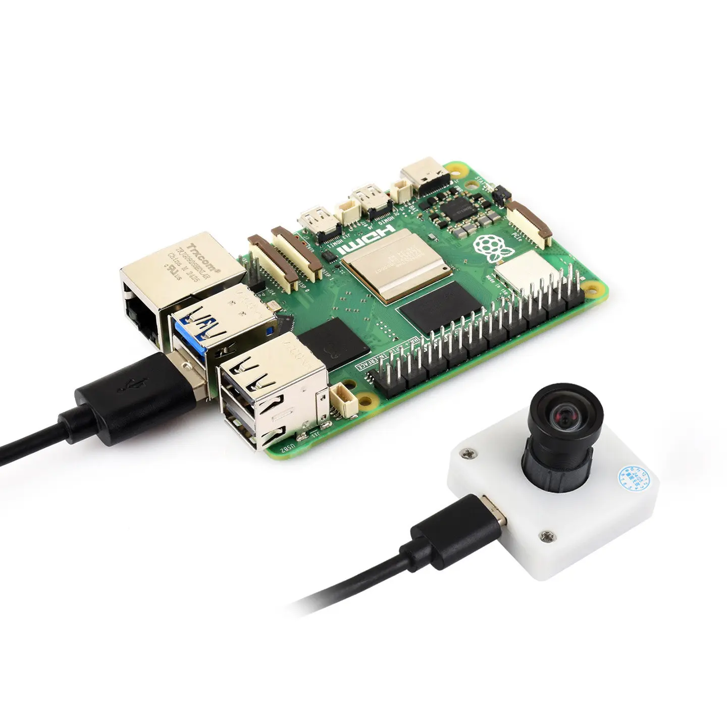 Waveshare 12MP USB Camera Module with IMX577 Sensor, Fixed Focus, 20fps Output