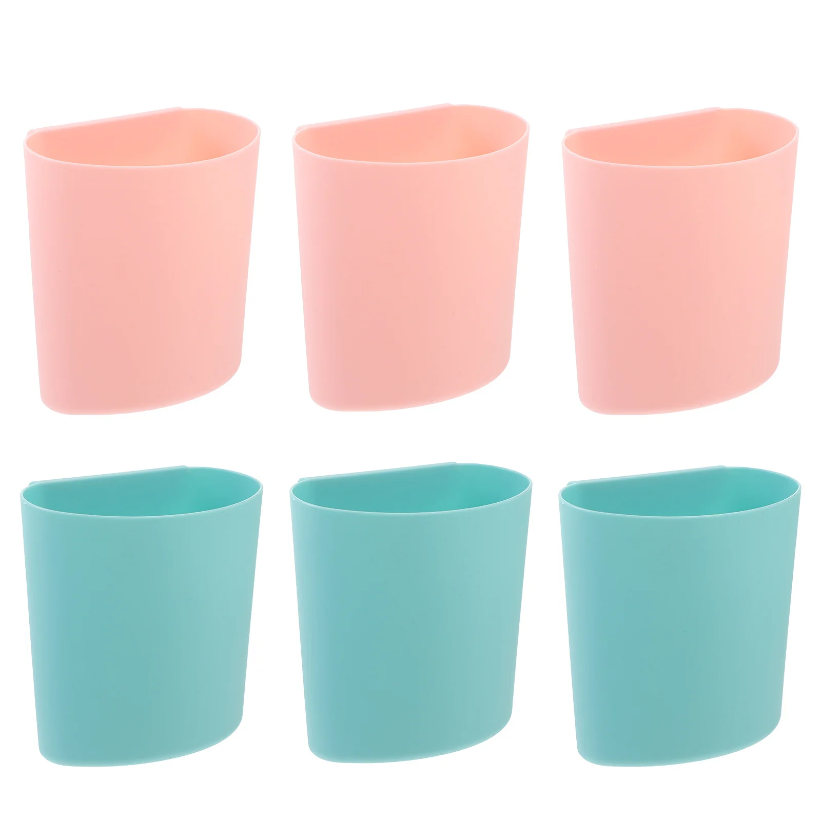 

6Pcs Hanging Storage Cups Plastic PP Material Multi-Functional Rolling Cart Organizer Holder for Home Kitchen Beauty