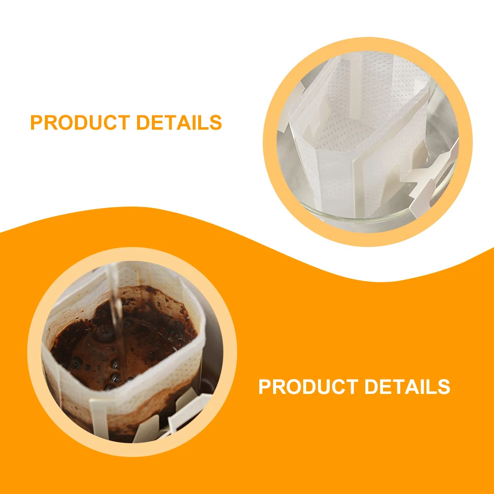 

Coffee Filter Paper Single Serve Disposable Bags Hanging Ear Drip Filters Portable Mug Cups Nonwovens Safe Loose Matcha Green