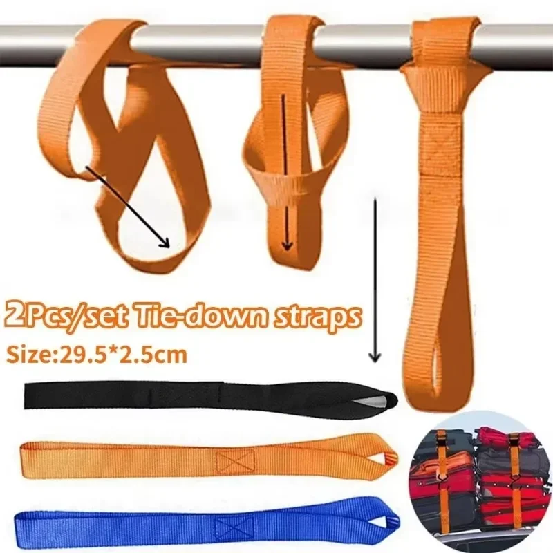 2Pcs Soft Loop Tie Down Straps or Securing ATV Motorcycles Scooters Dirt Bikes Lawn Mutipurpose Motor Tie Downs Luggage Straps