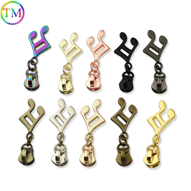 5# Metal Zipper Puller Slider Header For Bag Hardware Zipper Accessories Clothes Jacket Backpack Garment Decor Zip Head Puller