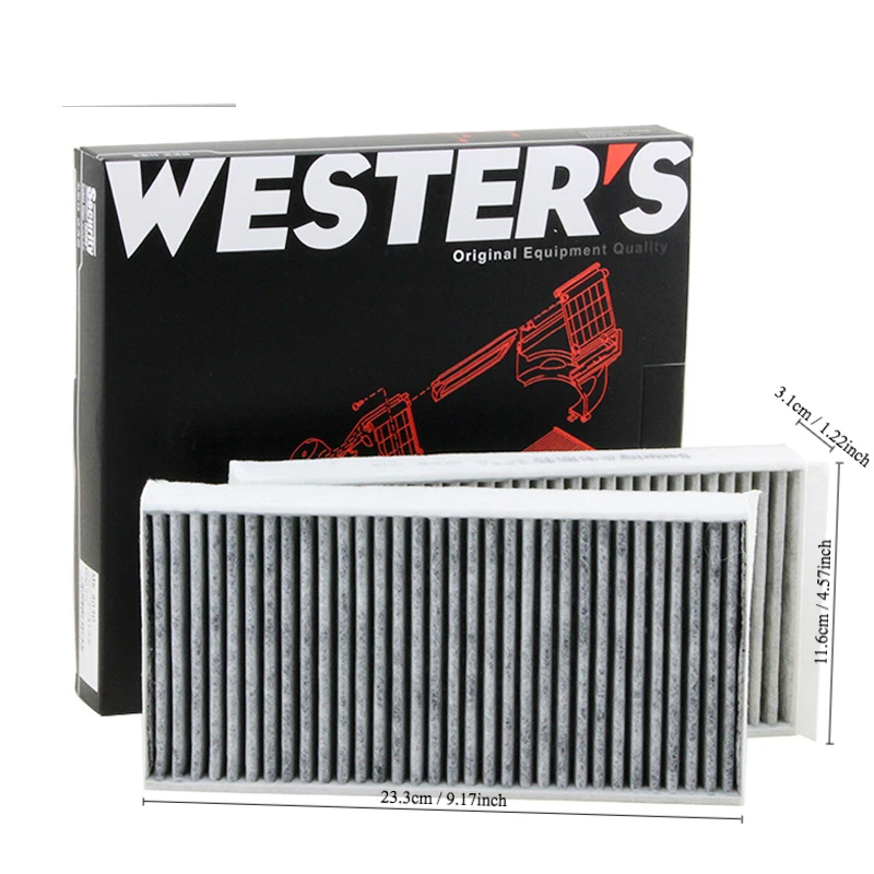 For BMW X1 2016-2018, i3 2015-2017, X2 2020 WESTGUARD Activated Carbon Cabin Air Filter MK8030 64119321875 64316835405 CF11815