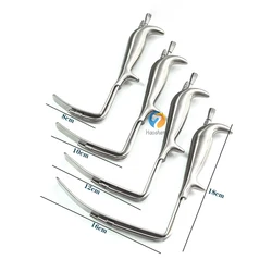 Tebbets Fiber Optic Breast Retractor with Light Guide Pull Hook Wrinkle Removal Nasal Hook and Fiber Plastic Surgery Instrument