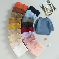 2023-06-01 Lioraitiin 0-24M Infant Baby Boy Girl Knitted Sweater Warm Long Sleeve Pullovers with Pocket Autumn Knitwear