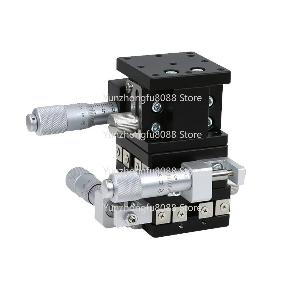 XYZ Axis 40x40mm LGD40-L Fine Tuning Trimming Station Manual Displacement Platform Linear Stage Sliding Table Steel Ball Type