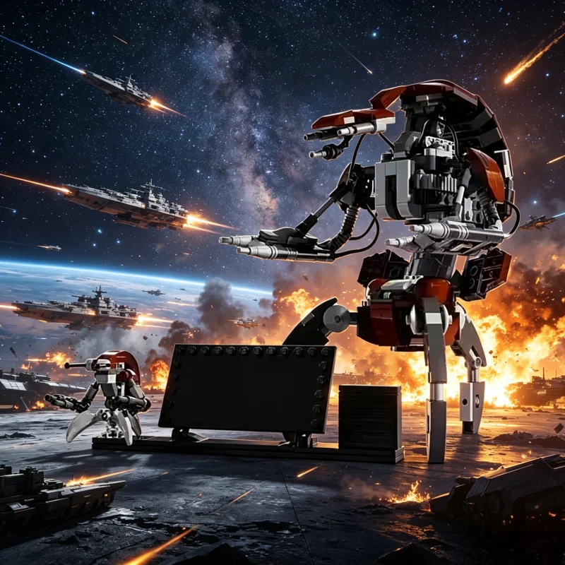 

Новая модель боевого робота MOC, 583 детали, конструктор для дома, подарок для мальчиков