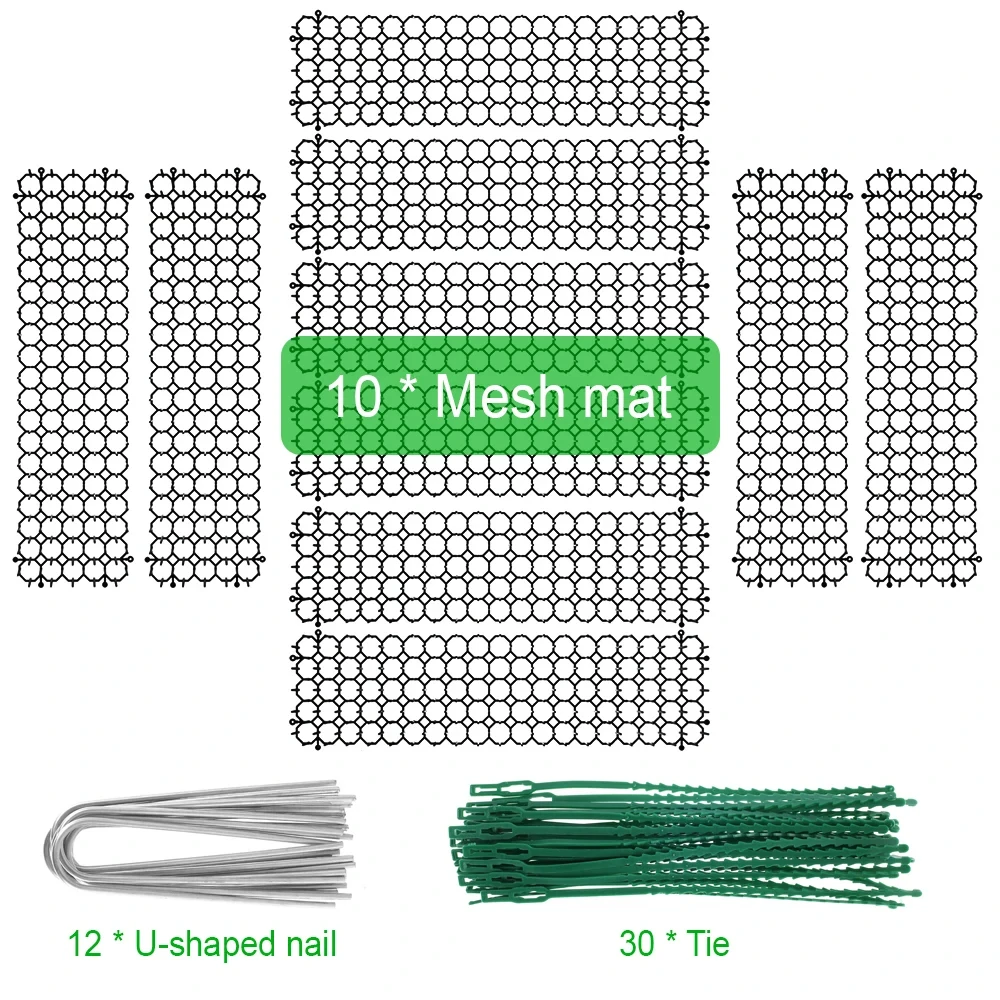 6/10 Pcs Garden Prickle Strip Dig Stop Cat Repellent Deterrent Mat Anti-cat Prickle Strips Keep Cat Away Digging Climbing Spike