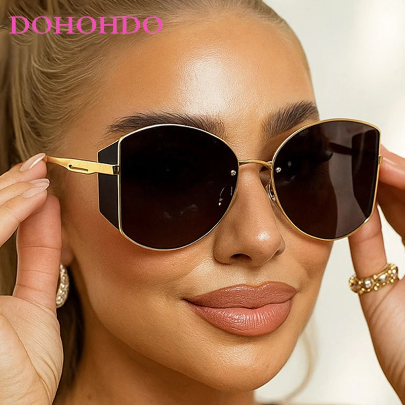 

Fashion Luxury Designer Sunglass Trendy Metal Oversized Butterfly Frame Women Men Sunglasses Summer Traveling Drive Shades UV400