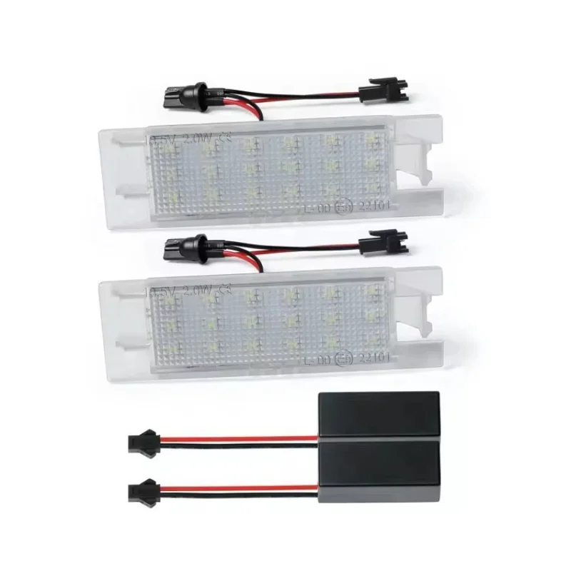 Luzes de Placa de Licença LED para Fiat Grande Punto Evo Van Pratico Brava Bravo Cinquecento Croma Doblo Linea 2 peças