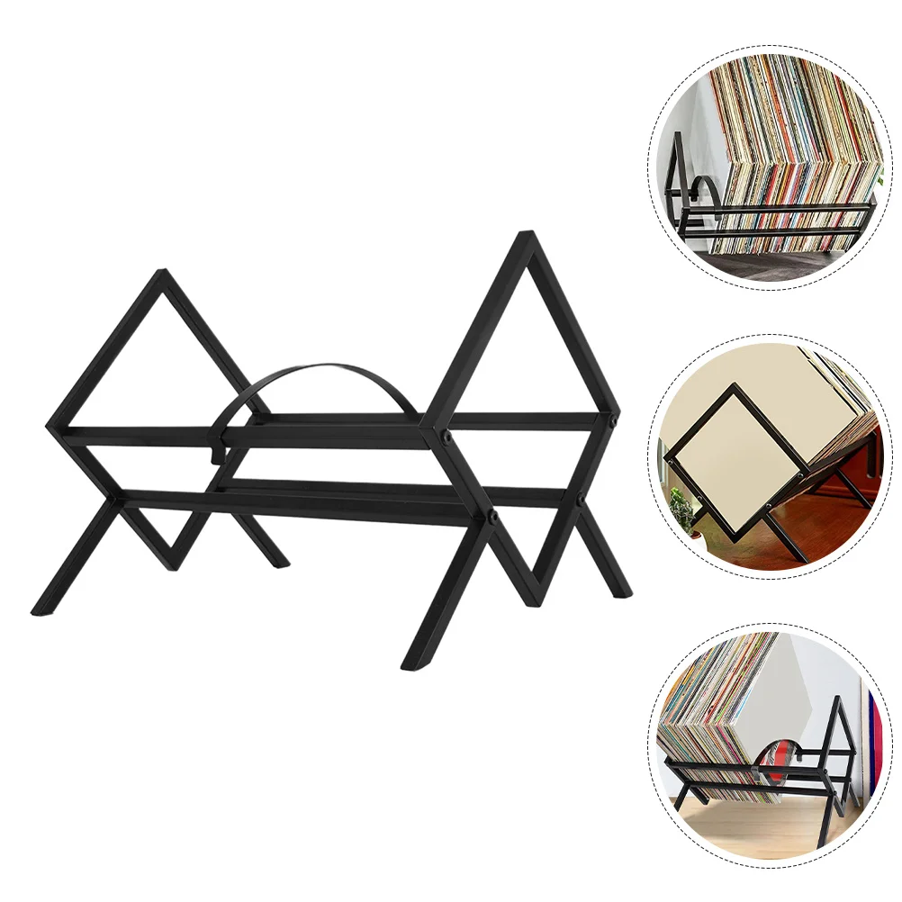 سطح المكتب حامل كتب حديد معدني رف الكتب المدمج Cd رف للكتب والمجلات السجلات الفينيل عرض منظم الملفات التخزين