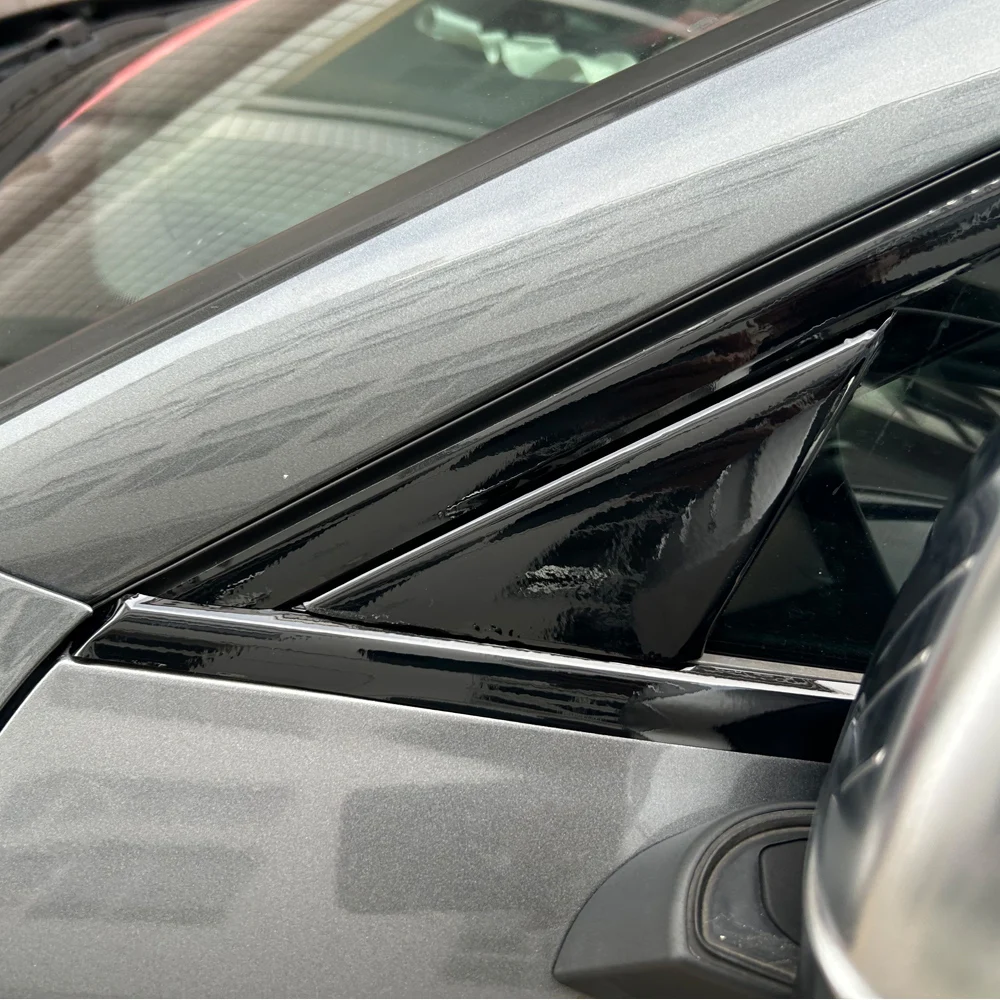 Für Audi A4 S4 B9 2017-2025 Limousine Fenster-Chrom-Abdeckung Blackout ABC-Säulen Hochglanz-Schwarz-Aufkleber – Detail 5