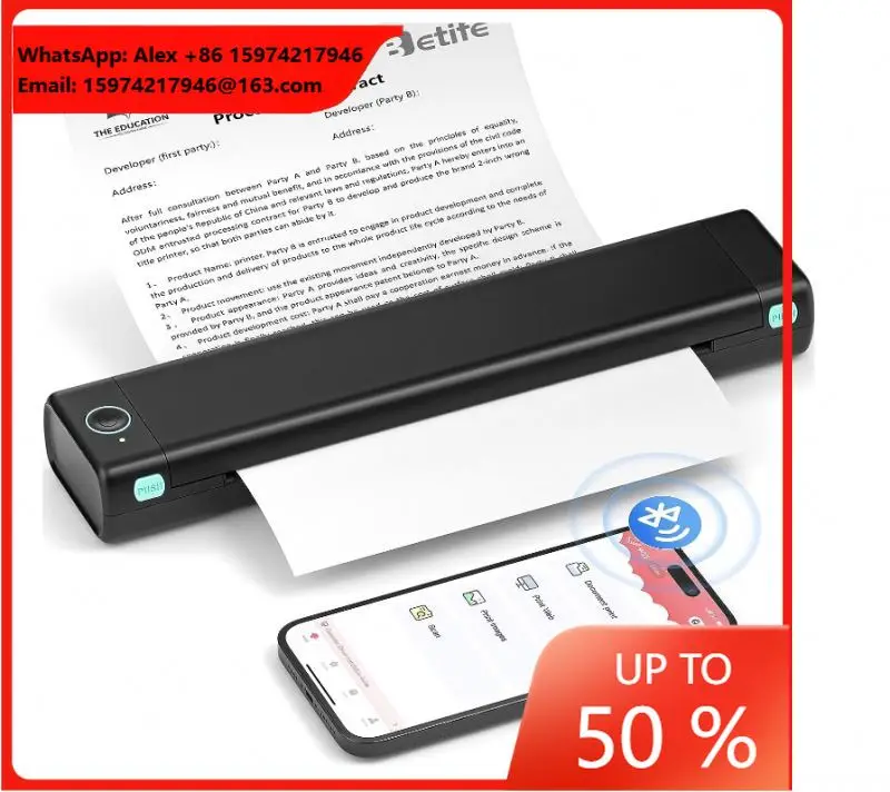 Phomemo M08F A4 Printer Portable Thermal Printer Wireless Printer Support A4 Thermal Paper And Tattoo Transfer