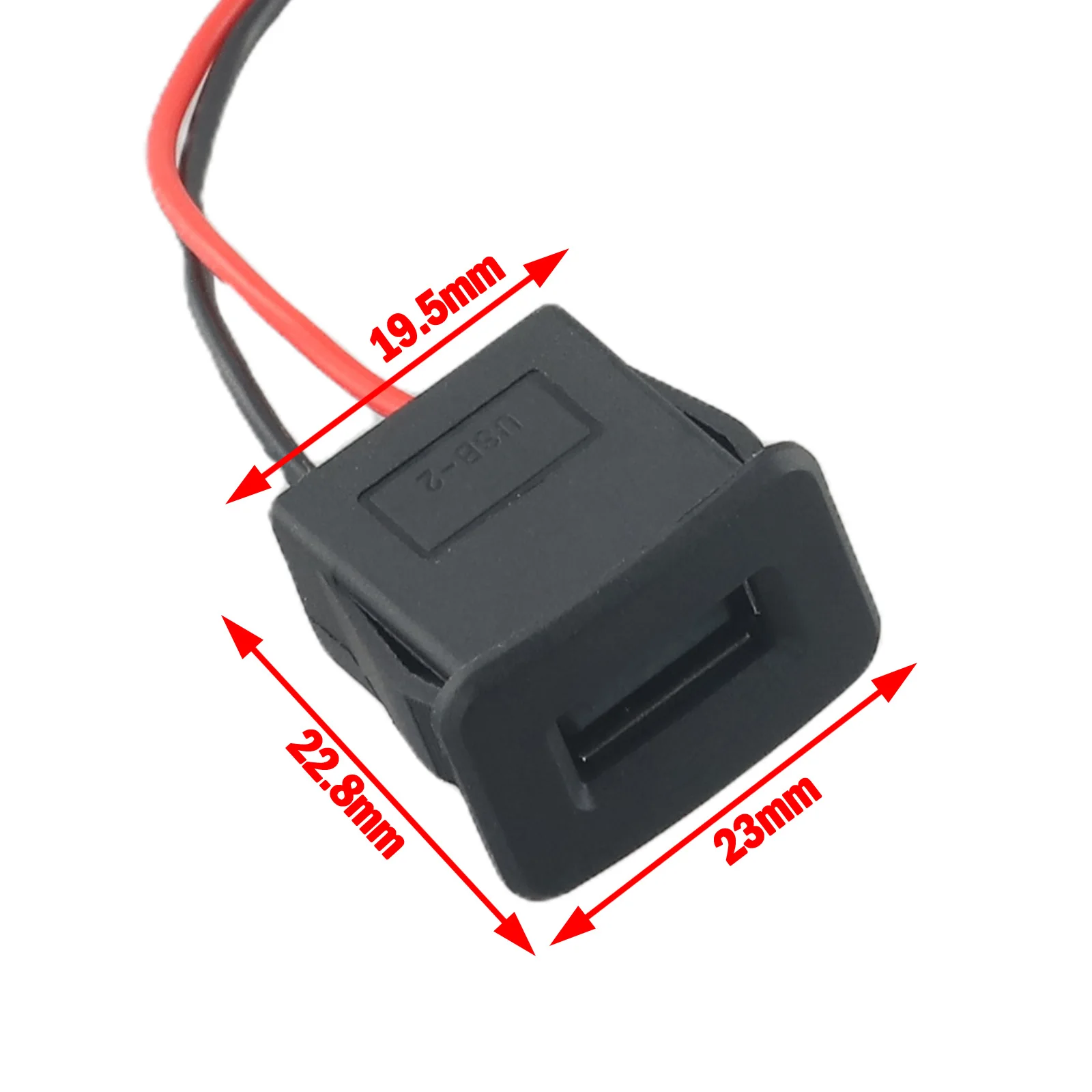 1pcs USB Female Power USB-Charging Port Connector With Cable-Terminals Charger Socket 10cm 1(2)A/5V Connectors Terminals