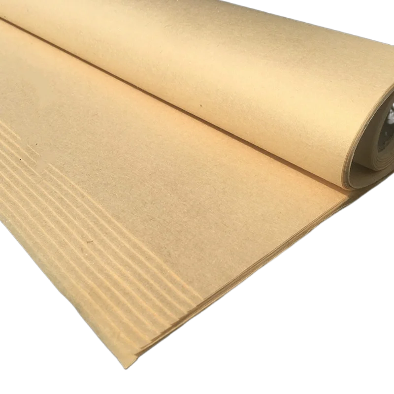 Chinese Tanpi Xuan Paper Freehand Painting Raw Xuan Paper Sandalwood Bark Calligraphy Drawing Paper Golden Foils Rice Papier