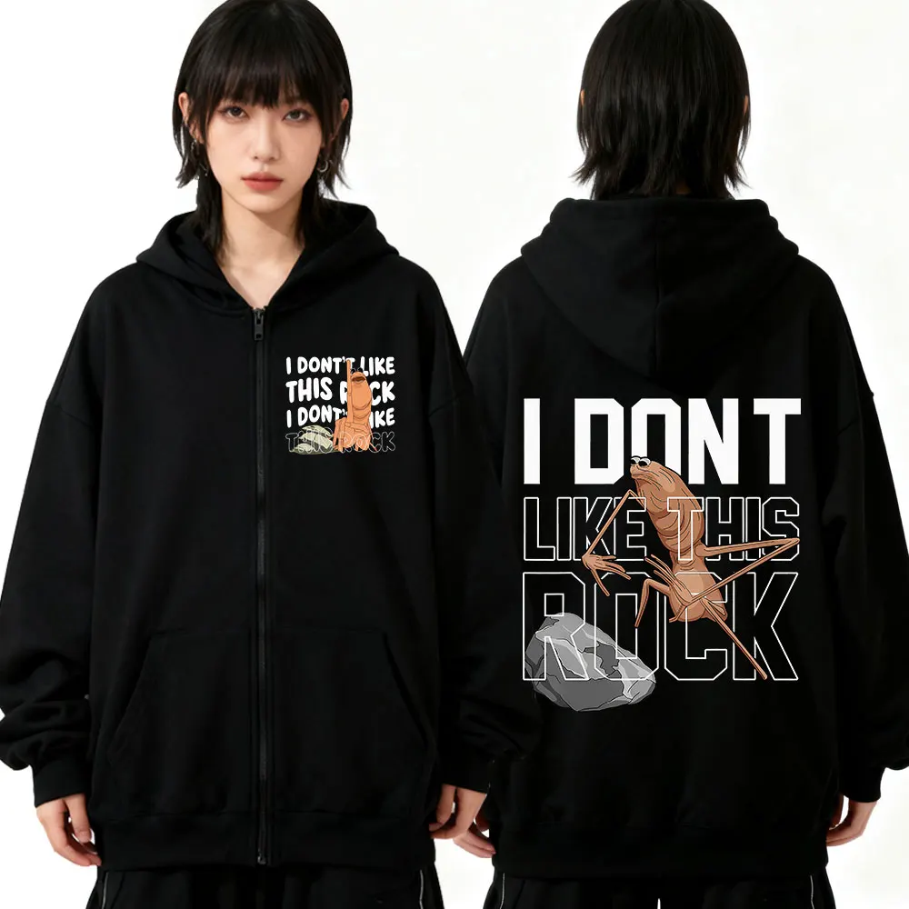 ماركوس الدودة لا أحب هذا روك مضحك ميمي سستة هوديس الرجال عالية الجودة زمم بلوزات القطن طويل الأكمام السترات #2