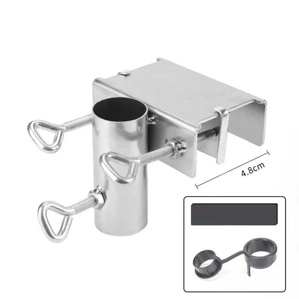 1Pc Durable 17cm Patio Umbrella Clamp Suitable For Bleachers Benches Tailgates Boats Pool Deck Metal Deck Umbrella Clamp Clip