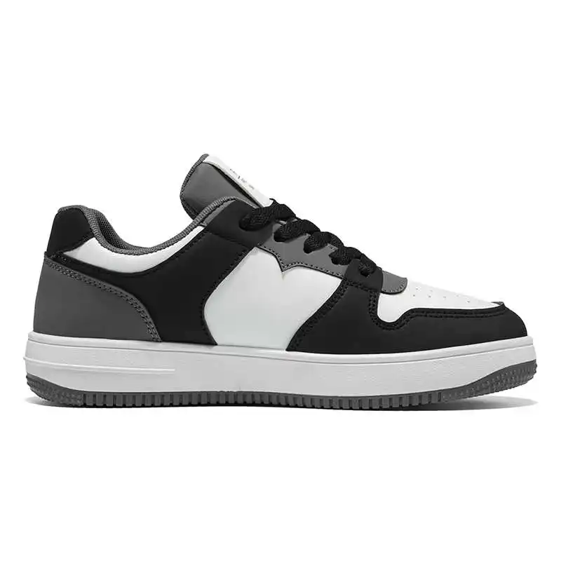 Men's PU Leather Casual Shoes Breathable Non-Slip Lace Up Comfortable Classic Walking Loafers for Business Office Daily Wear
